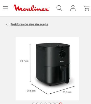 Freidora de aire Moulinex negra