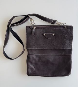 Borsa a tracolla marrone in pelle