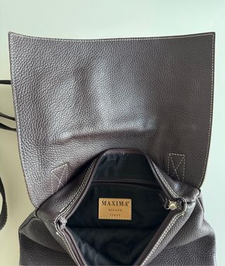 Borsa a tracolla marrone in pelle