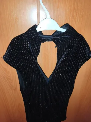 Body Bershka Negro Brillante Talla S
