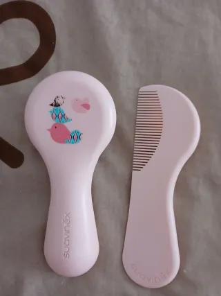 Cepillo y peine bebé Suavinex rosa