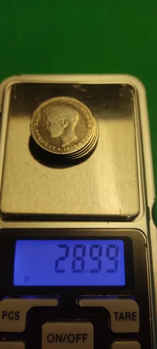 Lote 6 Pesetas Plata Alfonso XIII