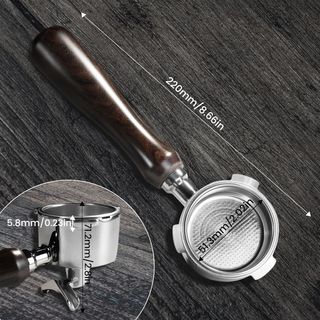 Portafiltro Doble Café Mango Madera