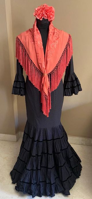 Traje de flamenca negro Micaela Villa