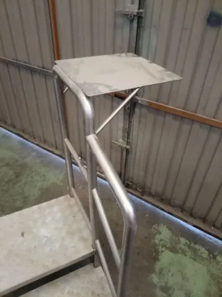 Plataforma escalonada con ruedas De acero inoxidab