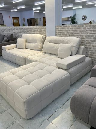 Sofá Chaiselongue Beige Nuevo - Oferta!