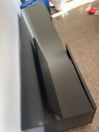 Mueble TV Ikea Negro Cristal