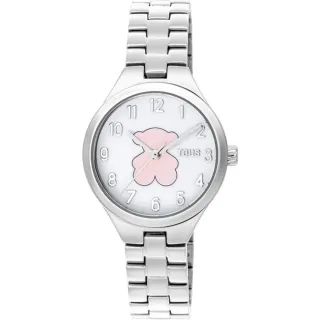 Reloj Tous Oso Rosa y Plateado