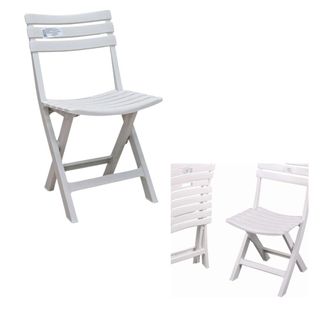 Silla Plegable Resina Blanca Birki 40x41x77cm