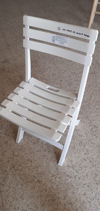 Silla Plegable Resina Blanca Birki 40x41x77cm