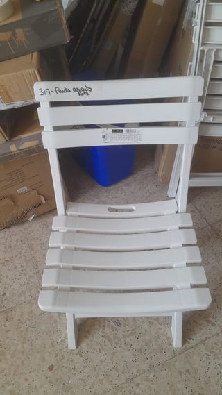 Silla Plegable Resina Blanca Birki 40x41x77cm