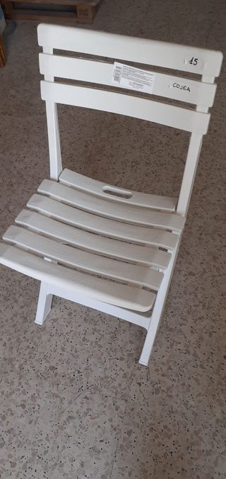 Silla Plegable Resina Blanca Birki 40x41x77cm