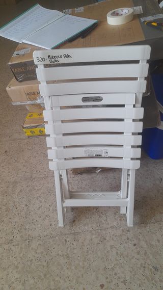 Silla Plegable Resina Blanca Birki 40x41x77cm