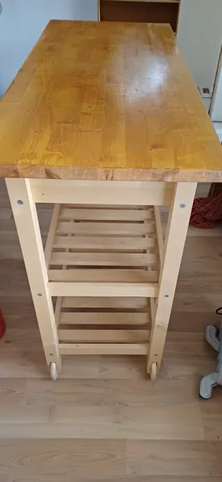 Mesa auxiliar de cocina madera