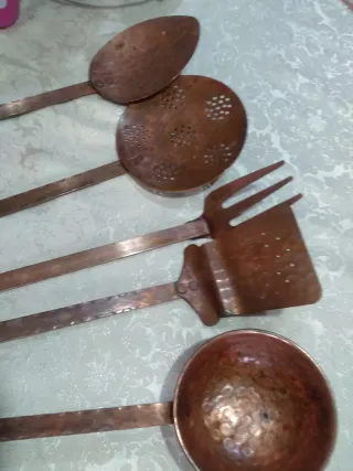Set 5 Mestoli  in Rame Vintage Ottima qualità