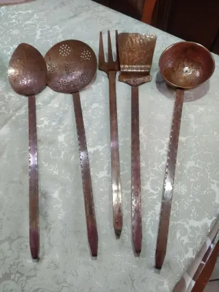 Set 5 Mestoli  in Rame Vintage Ottima qualità