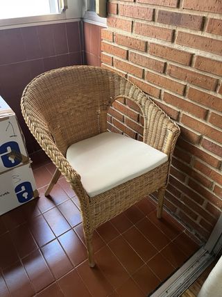 Sillón Ratán Ikea Beige/Marrón