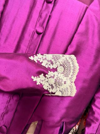 Corpiño fallera manga larga morado