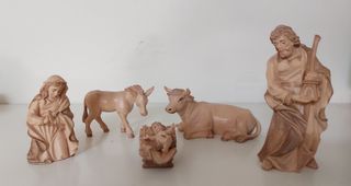 Belén Madera Tallada 47 Piezas