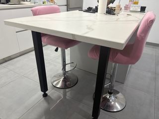 2 Taburetes Cocina Regulables Blanco