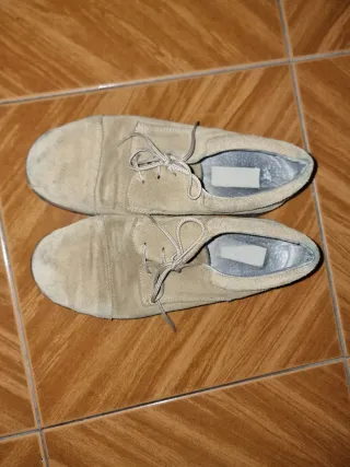 Sapatos Camurça Vintage Bege