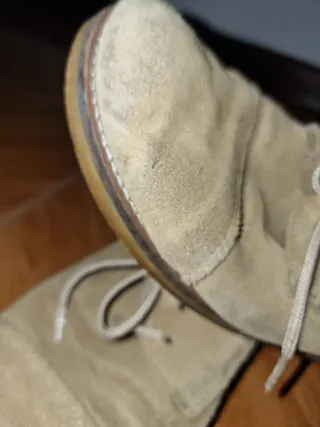 Sapatos Camurça Vintage Bege