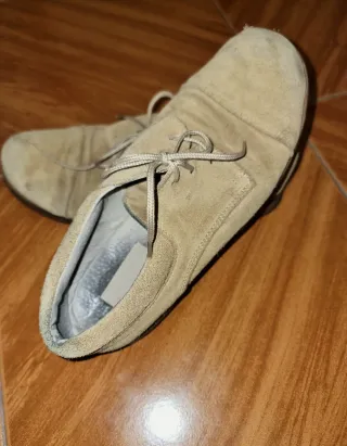 Sapatos Camurça Vintage Bege