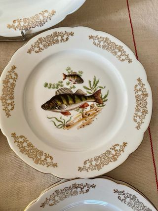 Vajilla Seltmann Weiden Bavaria Peces Porcelana