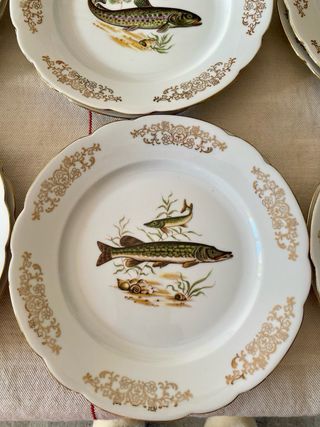 Vajilla Seltmann Weiden Bavaria Peces Porcelana