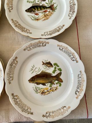 Vajilla Seltmann Weiden Bavaria Peces Porcelana
