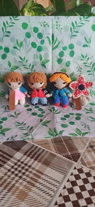 Set di pupazzi all'uncinetto Demogorgon, Max, Will e Undici