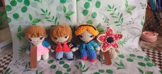 Set di pupazzi all'uncinetto Demogorgon, Max, Will e Undici