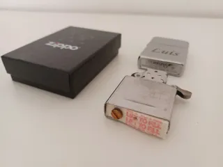 Zippo grabado con nombre 'Luis'