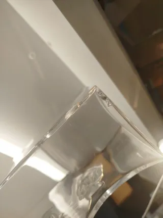 Vaso cristallo decorato rose oro