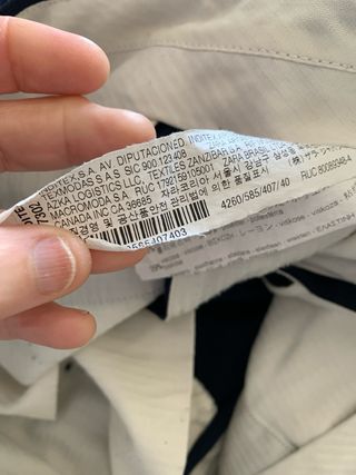 Pantalón de vestir azul Zara Hombre