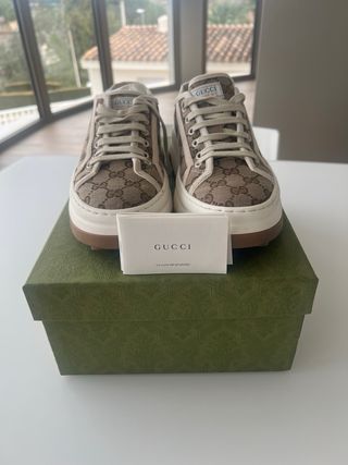 Zapatillas Gucci GG Canvas Plataforma Talla 40