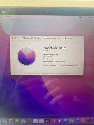 MacBook Air M1 2020 8GB Plata