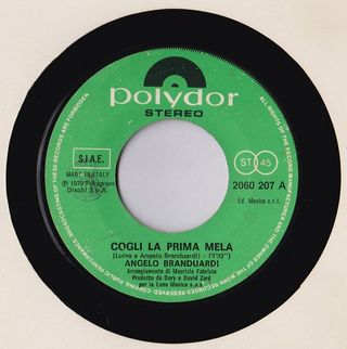 Angelo Branduardi Cogli la prima mela 7" 45 RPM