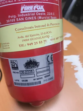 Extintor de incendios Firefox 3Kg Polvo ABC