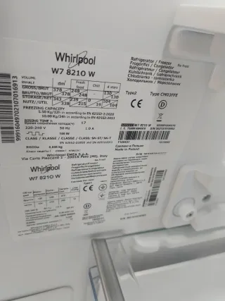 Nevera Whirlpool Blanca