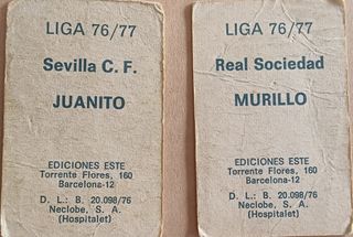20 Cromos Fútbol 76/77