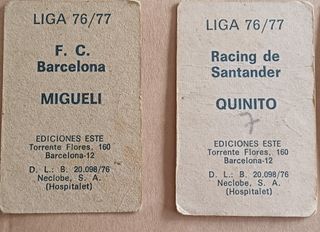 20 Cromos Fútbol 76/77