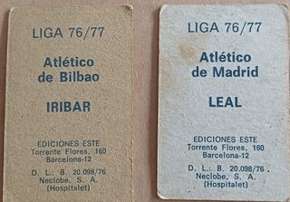20 Cromos Fútbol 76/77