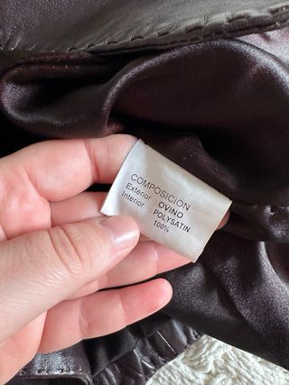 Chaqueta Piel Vintage Mujer Marrón