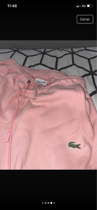 Conjunto deportivo Lacoste rosa