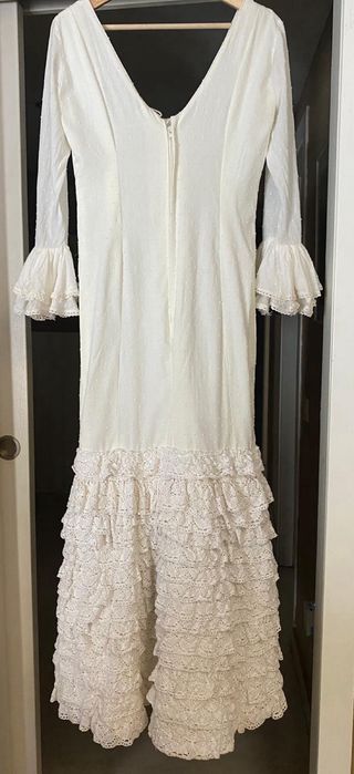 Traje Flamenca Plumeti Beige