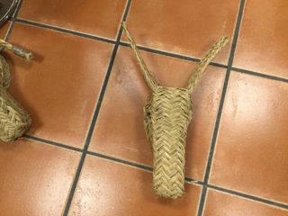 Lote 3 cabezas animales esparto