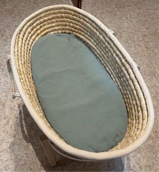 Moisés para bebé de mimbre