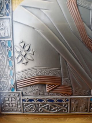 Quadro Madonna con Bambino in Argento