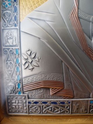 Quadro Madonna con Bambino in Argento